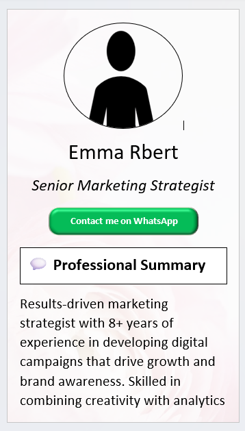 Flowers Background CV Template (Mobile + Desktop Versions